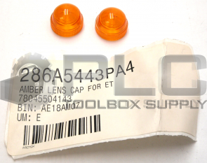 NEW LOT OF 2 GENERAL ELECTRIC 286A5443PA4 AMBER CAP FOR GE INDICATING LIGHTS