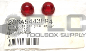 NEW LOT OF 2 GENERAL ELECTRIC 286A5443PR4 RED COLOR CAP FOR ET-16