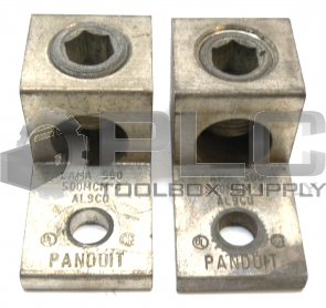 LOT OF 2 PANDUIT 500MCM-4 MECHANICAL LUG ALUMINUM LAMA 500