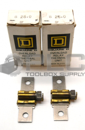 NEW LOT OF 2 SQUARE D B28.0 OVERLOAD THERMAL UNIT HEATING ELEMENT