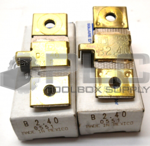 NEW LOT OF 2 SQUARE D B2.40 OVERLOAD THERMAL UNIT HEATING ELEMENT