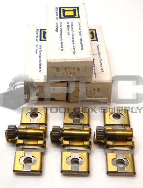 NEW LOT OF 3 SQUARE D B1.16 OVERLOAD THERMAL UNIT HEATING ELEMENT
