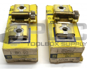 LOT OF 2 NEW SQUARE D B0.92 OVERLOAD RELAY THERMAL UNIT