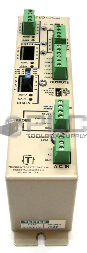 TOLEDO INTEGRATED SYSTEMS TTLM-2-1M LOAD MODULE 115/220VAC 0.05/0.1A