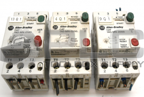 LOT OF 3 ALLEN BRADLEY 140-MN-0160 C,140-MN-0250 D,140-MN-2000 C MANUEL MOTOR