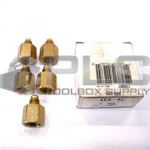 LOT OF 5 JB INDUSTRIES 1/4 SAE X 3/8 FPT FLARE X FE PIPE ADAPTER U3-4C