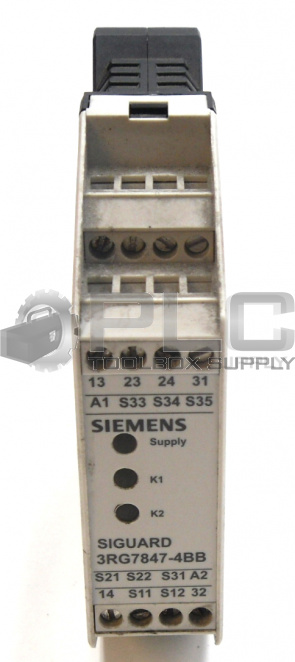 SIEMENS 3RG7847-4BB RELAY EMERGENCY STOP DUAL CHANNEL 3NO/1NC