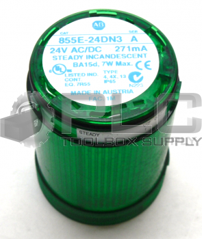 ALLEN BRADLEY 855E-24DN3 /A GREEN TOWER LIGHT