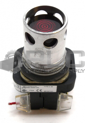 ALLEN BRADLEY 800T-QA10/T PUSH BUTTON RED EXTENDED HEAD WITH GUARD