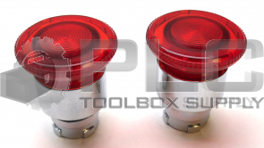 LOT OF 2 NEW SHAMROCKS CONTROLS RB2-BW44 MUSHROOM PUSH BUTTON RED