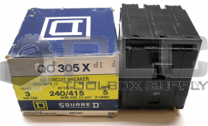 NEW SQUARE D QO-305-X CIRCUIT BREAKER 3POLE 240/415V 5 AMPS