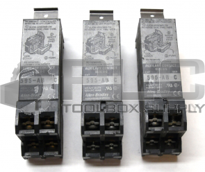 LOT OF 3 ALLEN BRADLEY 595-AB SER C AUXILIARY CONTACT SIZES 0-5