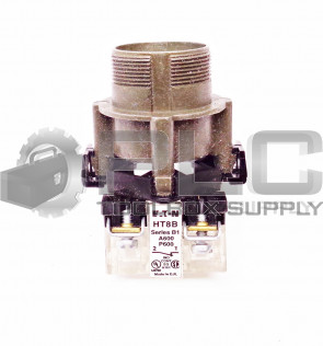 NEW EATON HT8B PUSH BUTTON BASE W/CONTACT BLOCK