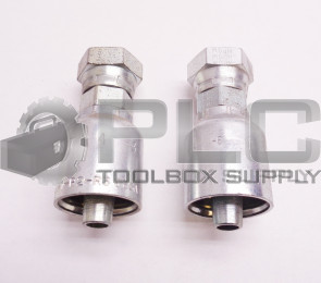 LOT OF 2 NEW PARKER 10743-6-6 FITTING 3/8" HOSE X 3/8" FEMALE NPSM PIPE- SWIVEL