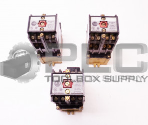 LOT OF 3 ALLEN BRADLEY 700-P800A1 SER B RELAY W/700 TYPE P
