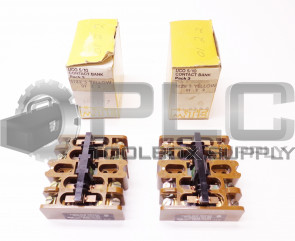 LOT OF 2 MTE UCO 5/10 01-2-2 CONTACT BANK YELLOW