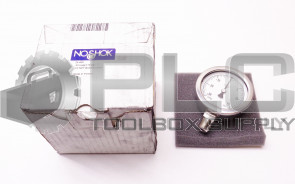 NEW NOSHOK 034503 PRESSURE GAUGE 25-400 -30 INHG/+15 PSI 1/4" NPT BOTTOM CONN.