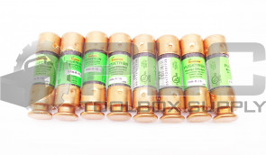 LOT OF 8 NEW FUSETRON FRN-R-10 250V DUAL-ELEMENT TIME-DELAY FUSE