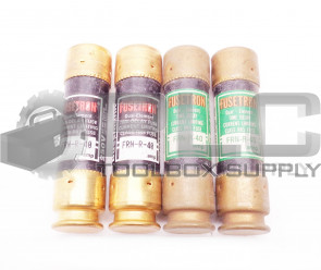 LOT OF 4 NEW FUSETRON FRN-R-40 FUSE DUAL ELEMENT 
