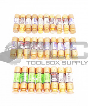 LOT OF 28 BUSSMANN FUSETRON FRN-R-2 FUSE DUAL ELEMENT 