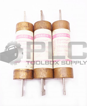 LOT OT 3 SHAWMUT GOULD TRS300R TRI-ONIC TIME DELAY FUSES 300AMPS 600VAC
