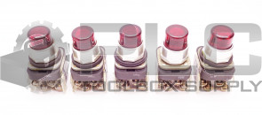 LOT OF 5 ALLEN BRADLEY 800T-PT16 SER T RED PUSH BUTTON