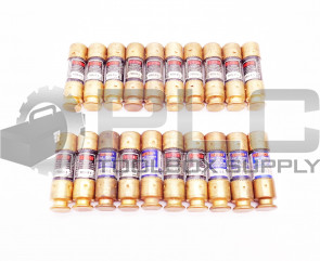 LOT OF 20 BUSSMANN FUSETRON FRN-R-5 FUSE 5AMP 250VAC / FRNR5