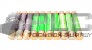 LOT OF 10 BUSSMANN FUSETRON FRS-R-50 DUAL-ELEMENT TIME-DELAY FUSE 600VAC 250VDC
