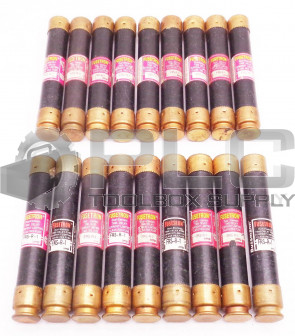 LOT OF 18 BUSSMAN FRS-R-1 FUSETRON DUAL ELEMENT TIME DELAY FUSES 600V