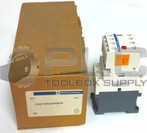 NEW TELEMECANIQUE CAD72REQ3828G5 CONTROL RELAY w/ CAD50 BD & LADN22 LA1 DN22
