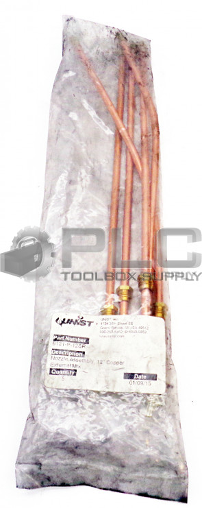 LOT OF 5 NEW UNIST 6121-P-12SR COPPER SPRAY NOZZLE