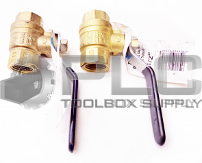 LOT OF 2 NEW NIBCO TFP600A 1/2" FEMALE THREADED BALL VALVE