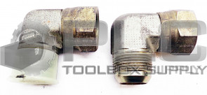LOT OF 2 NEW PARKER 1 1/2" OD TO 1 1/2" ID 90° SWIVEL ELBOW FITTING