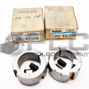 NEW LOT OF 2 DODGE 119226 1610 X 1-7/16 IK TAPER LOCK BRUSHING 