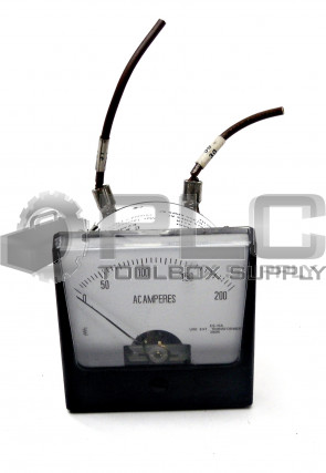 RISH VISTA 12G397 ANALOG PANEL METER 50/60HZ 0-200AMPS AC