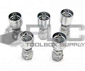 LOT OF 5 NEW PARKER 10643-6-4 HYDRAULIC HOSE FITTING 43-F-S-JIC 37-STR 1064364