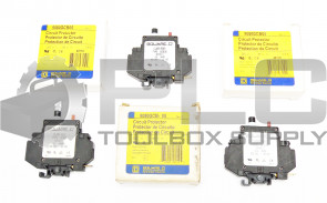 LOT OF 3 NEW SQUARE D 9080GCB05 SER C CIRCUIT PROTECTOR 0.5 AMP
