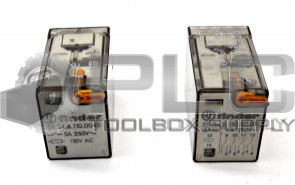 LOT OF 2 FINDER 55.34.8.110.0040 PLUG-IN RELAY 4PDT 7A 110V AC COIL 553481100040