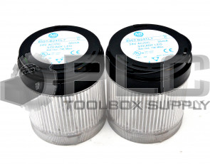 LOT OF 2 ALLEN BRADLEY 855T-B24TL7 /C STACK LIGHT CLEAR LED STEADY 855TB24TL7