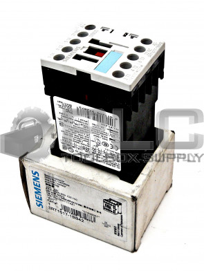 NEW SIEMENS 3RT1017-1BB42 CONTACTOR 12A 3P 24V COIL NON-REVERSING 3RT10171BB42