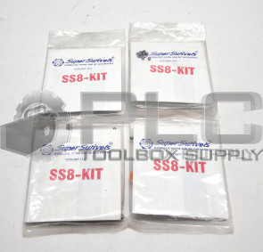 LOT OF 4 NEW SUPER SWIVEL SS8-KIT HYDRAULIC INLINE 90 LIVE SWIVELS VITON SS8KIT