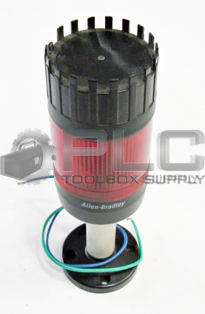 ALLEN BRADLEY 855T-BPM10 STACK LIGHT BASE w/ 855T-B24BC4 RED STROBE WITH SOUND