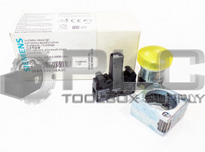 NEW SIEMENS 3SB3 644-6BA30 YELLOW INDICATOR LIGHT
