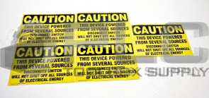 LOT OF 5 NEW EMED CO. JQS266 CAUTION VOLTAGE WARNING LABEL 