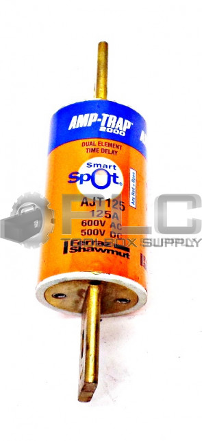 NEW FERRAZ SHAWMUT AJT125 FUSE DUAL ELEMENT 600VAC 500VDC 125AMP