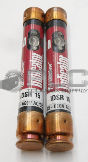 LOT OF 2 NEW LITTELFUSE IDSR 15 FUSE 15 AMP 600 VAC CLASS RK5