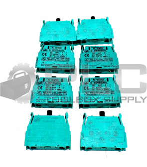 LOT OF 8 NEW GIOVENZANA PL004002 CONTACT BLOCK 16AMP 600V