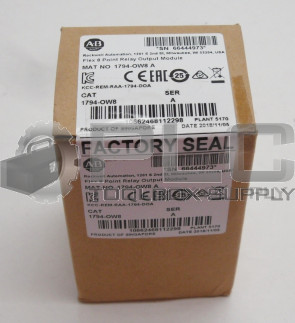 NEW SEALED ALLEN BRADLEY 1794-0W8 /A RELAY OUTPUT MODULE 1794-OW8