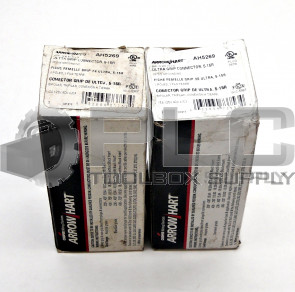 LOT OF 2 NEW COOPER ARROW HART AH5269 ULTRA GRIP CONNECTOR 15A 125V 2P3W STR BW