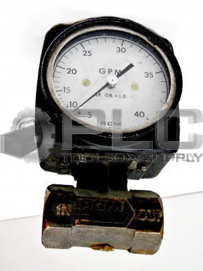 RCM INDUSTRIES 1-71-L-40 FLOW METER 180PSIG 200DEG F 171L40
